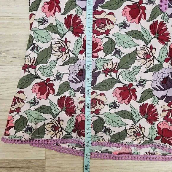 MATILDA JANE Womens Cream Purple Floral Longsleeve Blouse Large - Picture 5 of 6